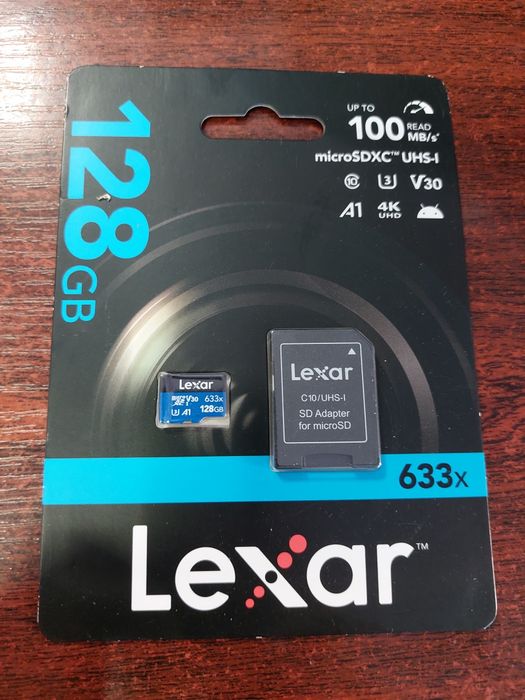 Карта пам'яті Lexar High-Performance 633x microSDXC 128GB Class 10