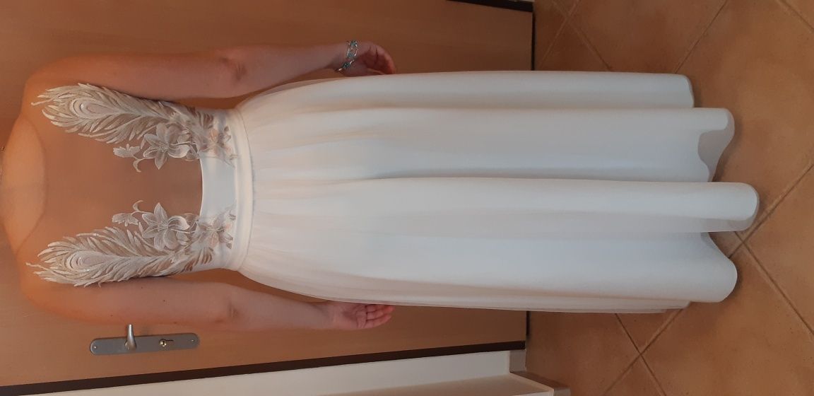 suknia ślubna ANIOŁ Dama Couture kolor ivory angel + peleryna !