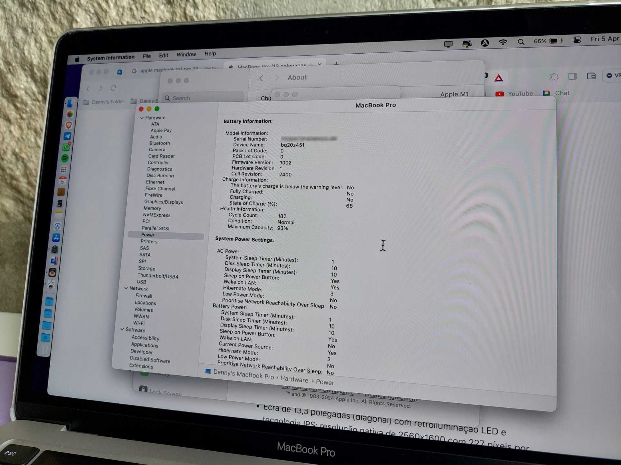 Macbook Pro M1 (13 polegadas 2020)