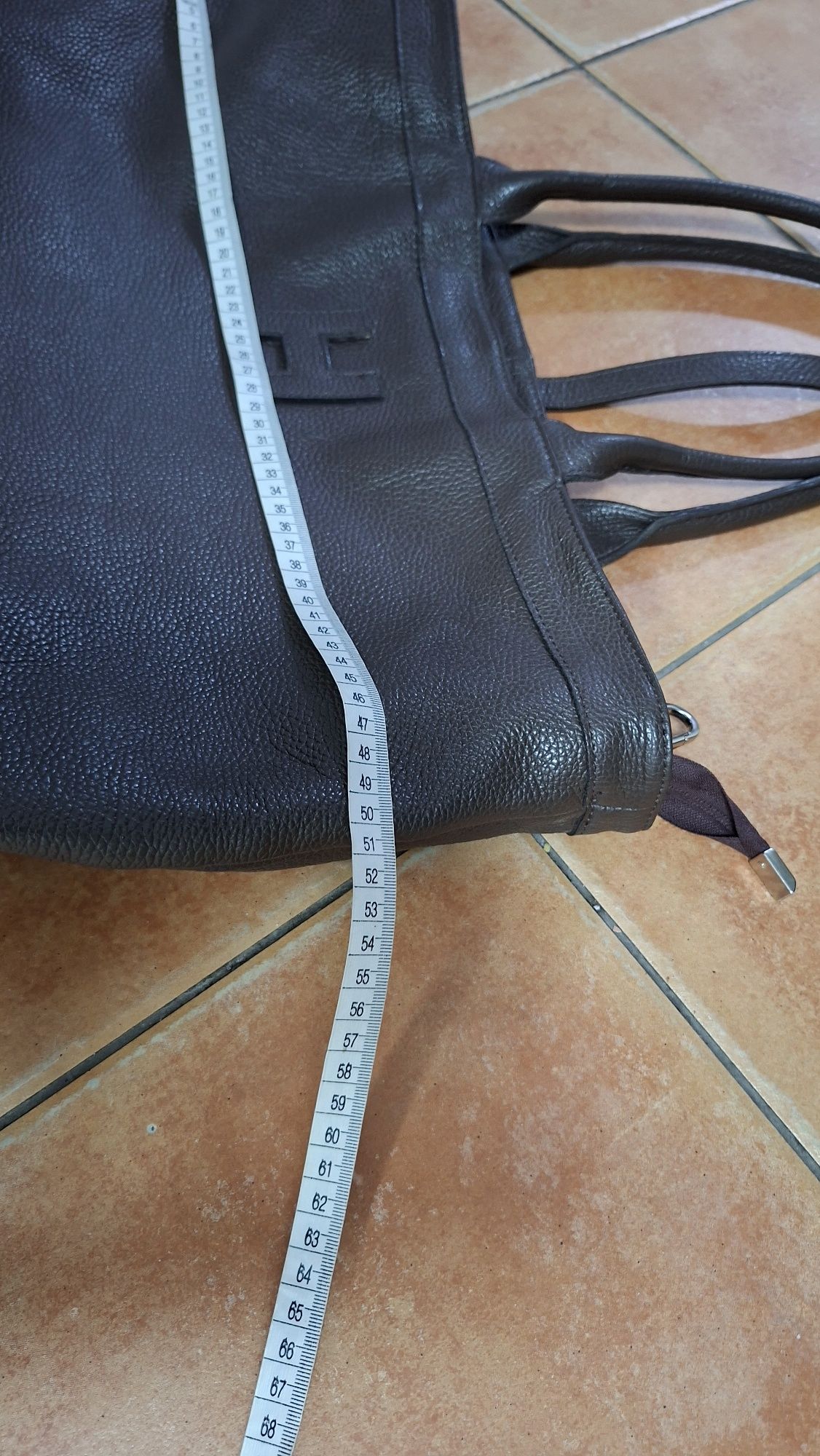 szoperka skórzana stan bardzo dobry wymiary na zdjęciach