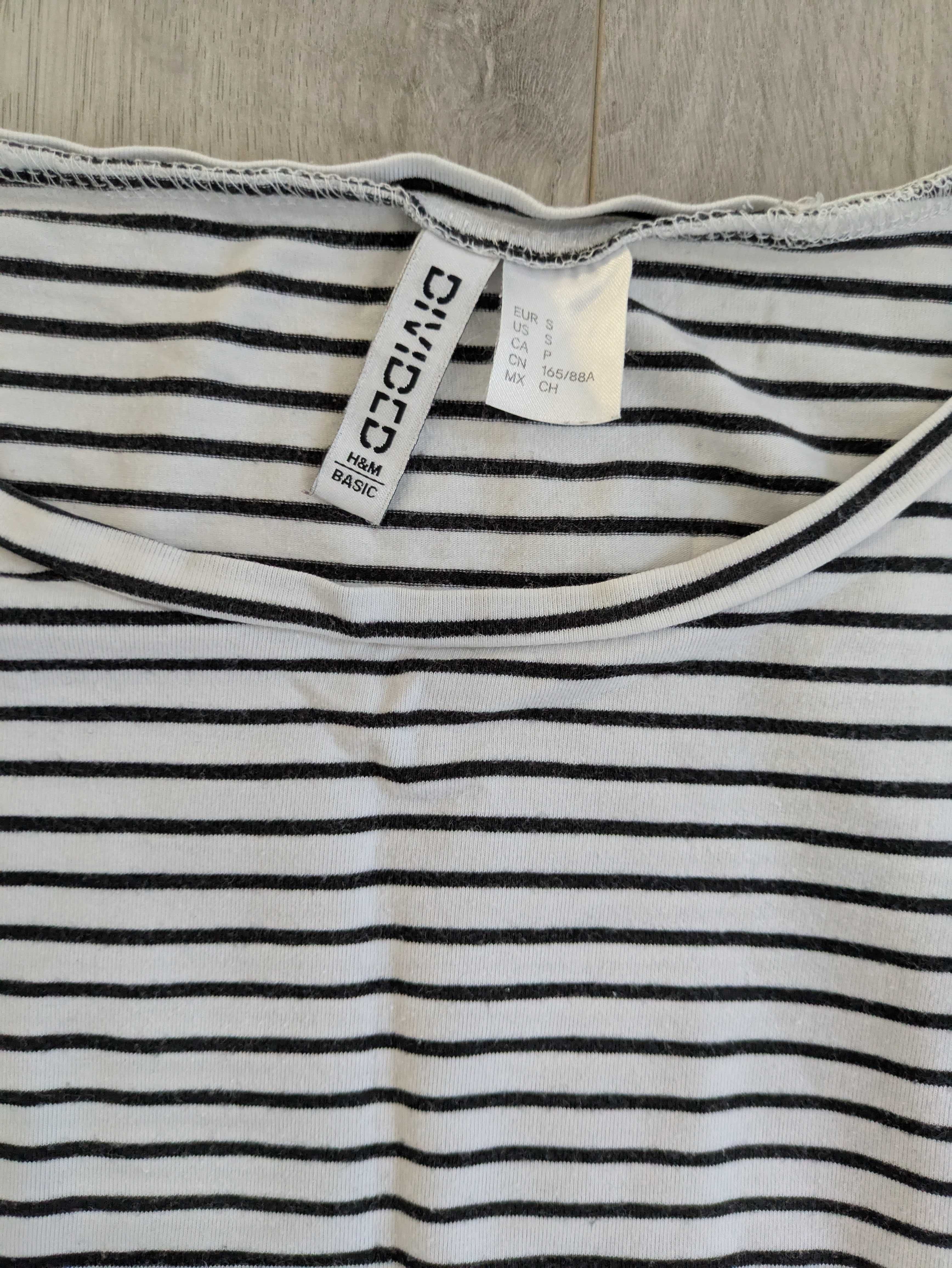 Biała bluzka w paski H&M S
