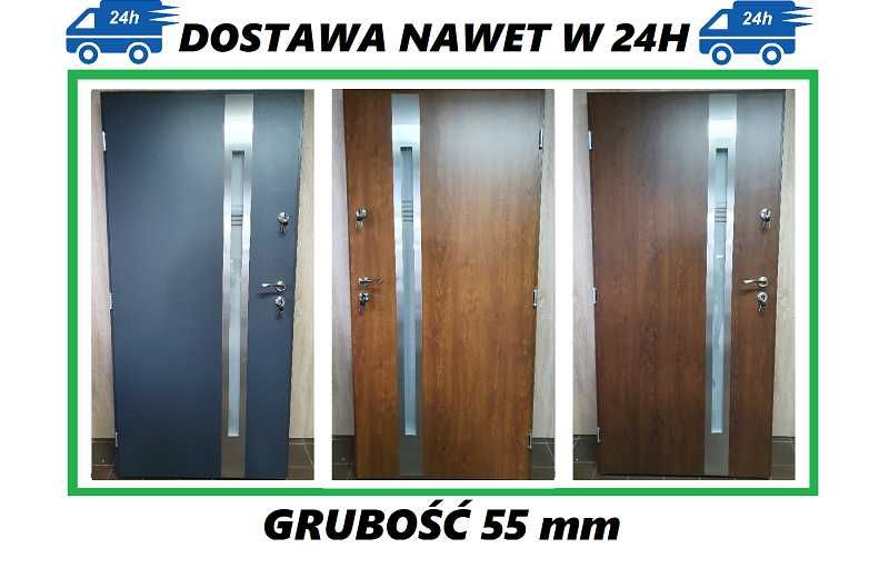 Drzwi zewnętrzne 80, 90 model "CARO" POLSKIE, SZYBKA DOSTAWA