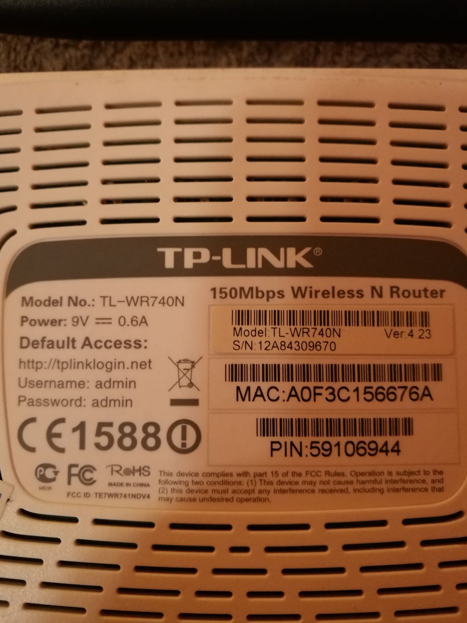 Router TP-LINK TL-WR740N 150Mbps + zasilacz
