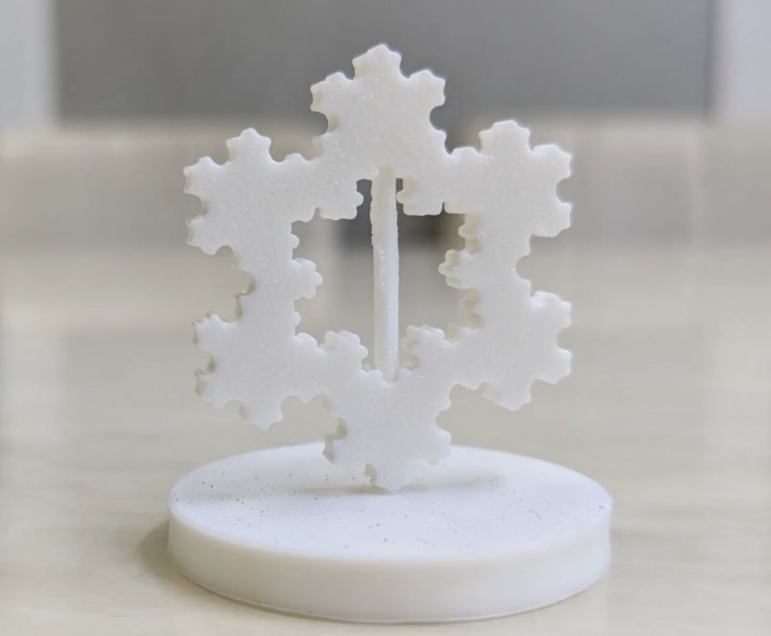 Decoração Floco de Neve de Koch Giratório