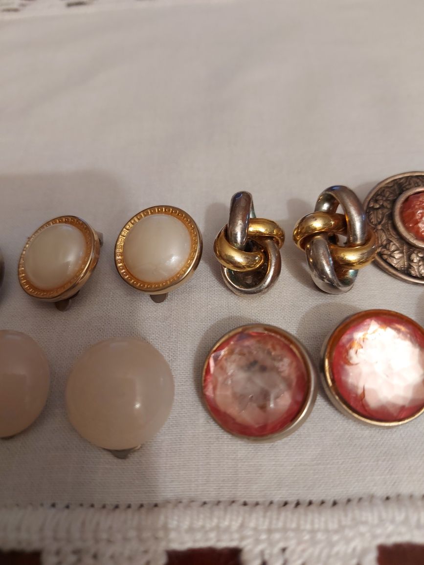 8 Brincos Clips (conjunto) Vintage.