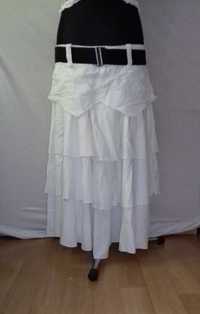 Biała Spódnica Na Karczku Vintage Rozmiar M - PHARD