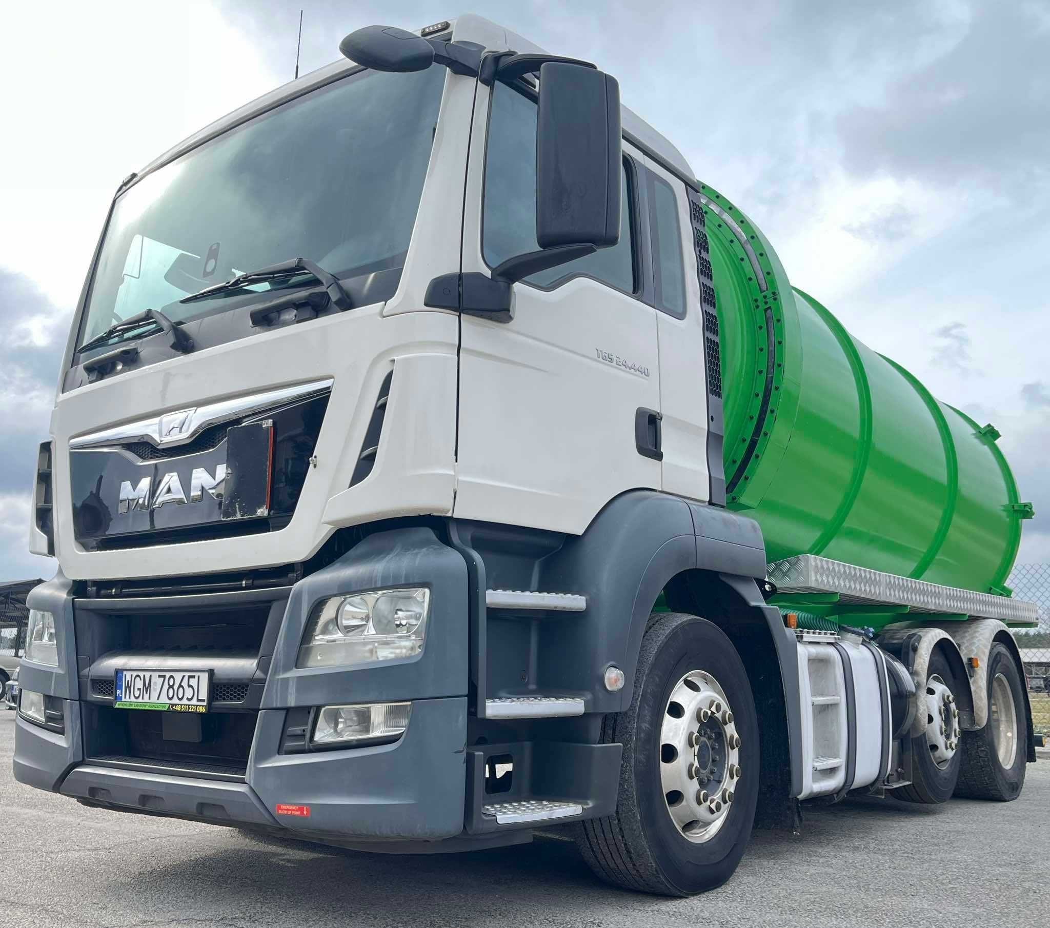 MAN TGS 24.440 6x2/2 BLS , 2017r , beczka asenizacyjna 18m3 ,specjalny