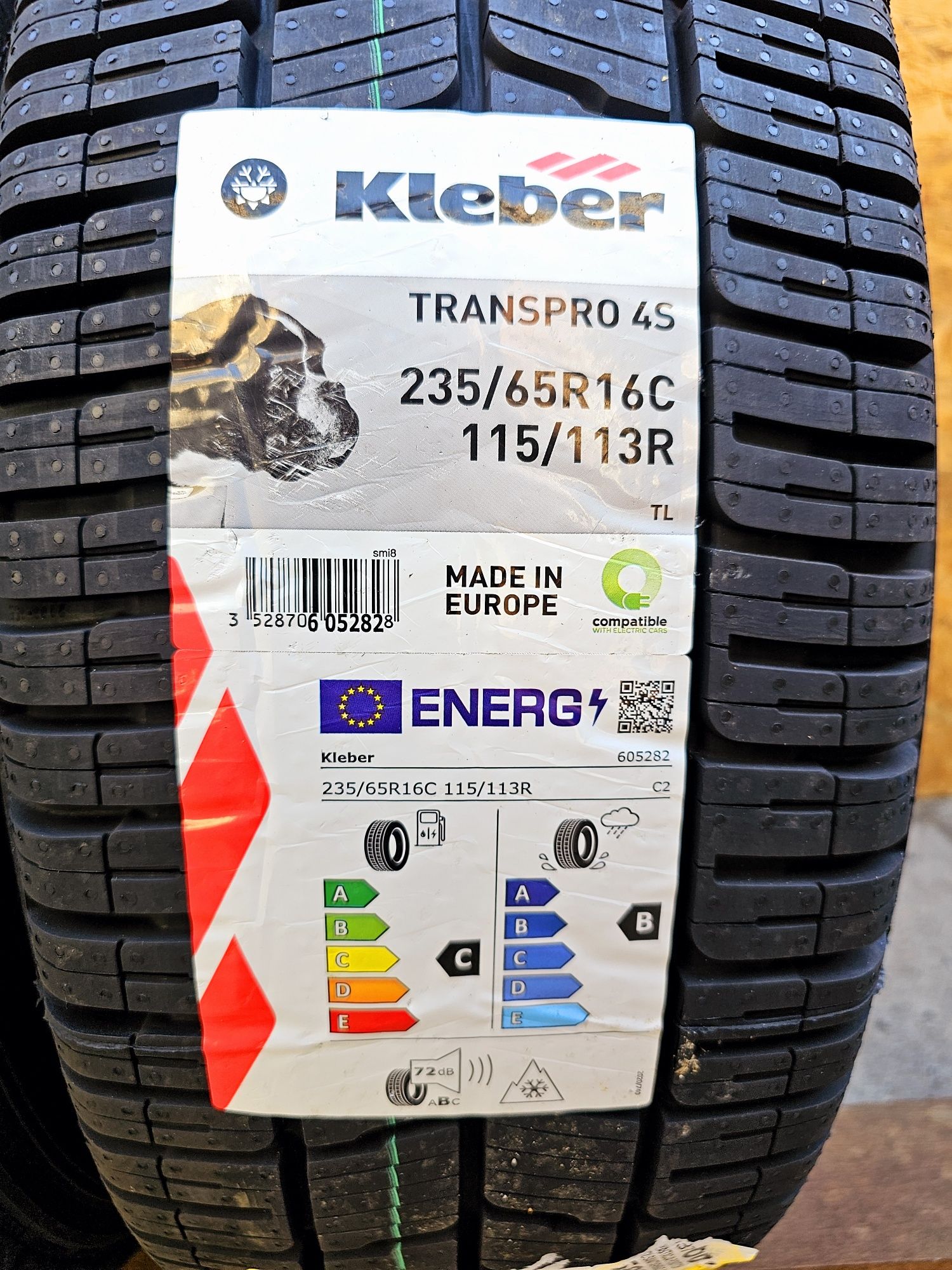 Nowe!!  235/65 r16C Kleber Transpro 4S. Całoroczne. 2025rok!!