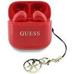 Słuchawki TWS Guess Glossy Effect Printed Classic Logo & Charm - czerw