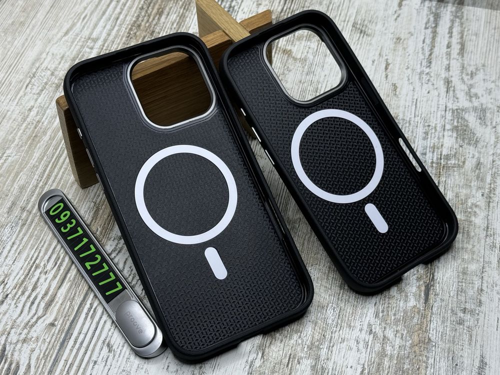 Чехол кожаный Leather Case MagSafe на iPhone 16 Pro Max
