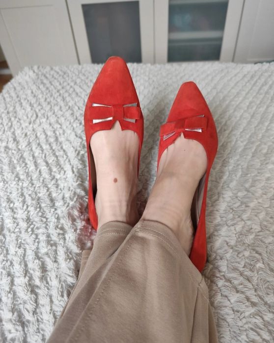 Buty balerinki skóra damskie Peter kaiser