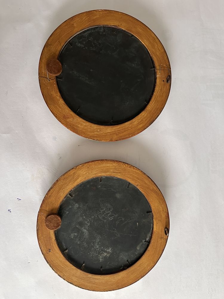 Quadros a óleo sobre placa metálica