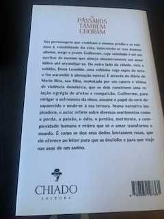 "Os Pássaros também choram" livro autografado