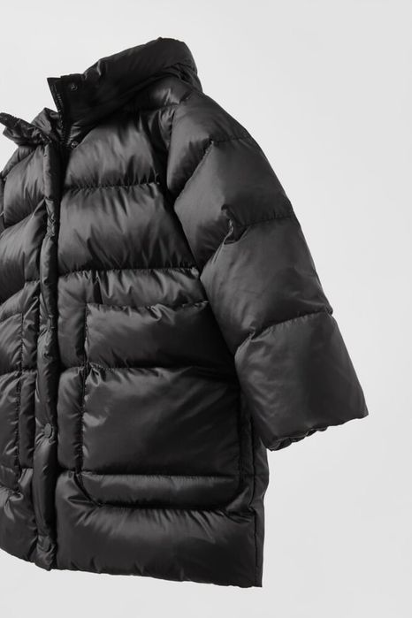 Зимова куртка zara пуховик, зимняя куртка zara, довгий пуховик zara