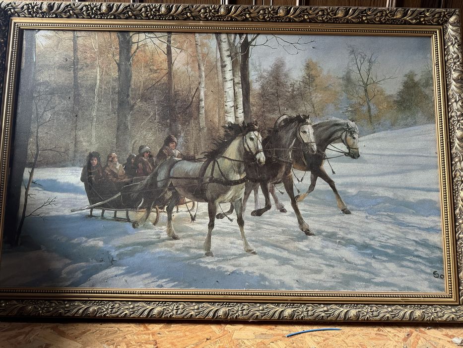 Duzy obraz z koniami