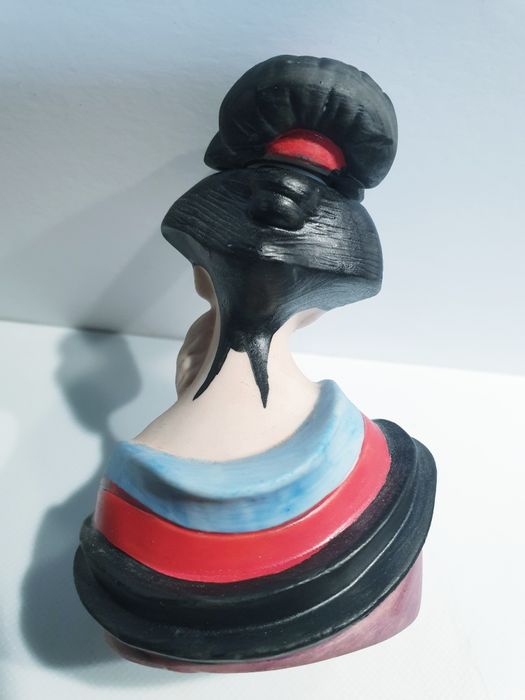 Conjunto de 2 lindos frascos de perfumes Geishas em porcelana asiática