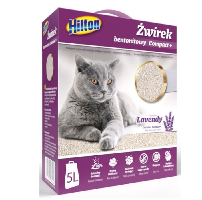 Żwirek dla kota lawendowy 5L