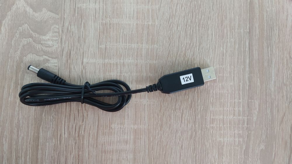 Кабель для роутера 12в перетворювач з 5в на 12в для повербенка