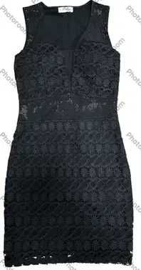 Sukienka czarna koronka gipiura S