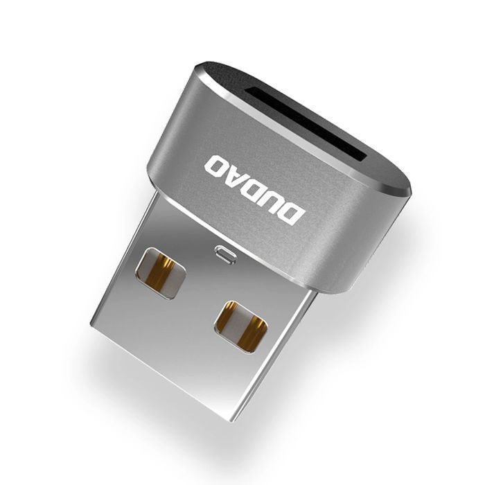 Dudao adapter przejściówka ze złącza USB Type-C na USB czarny