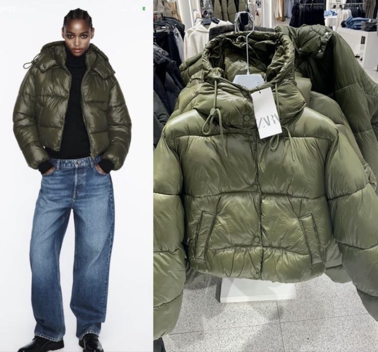 Куртка zara колір хакі