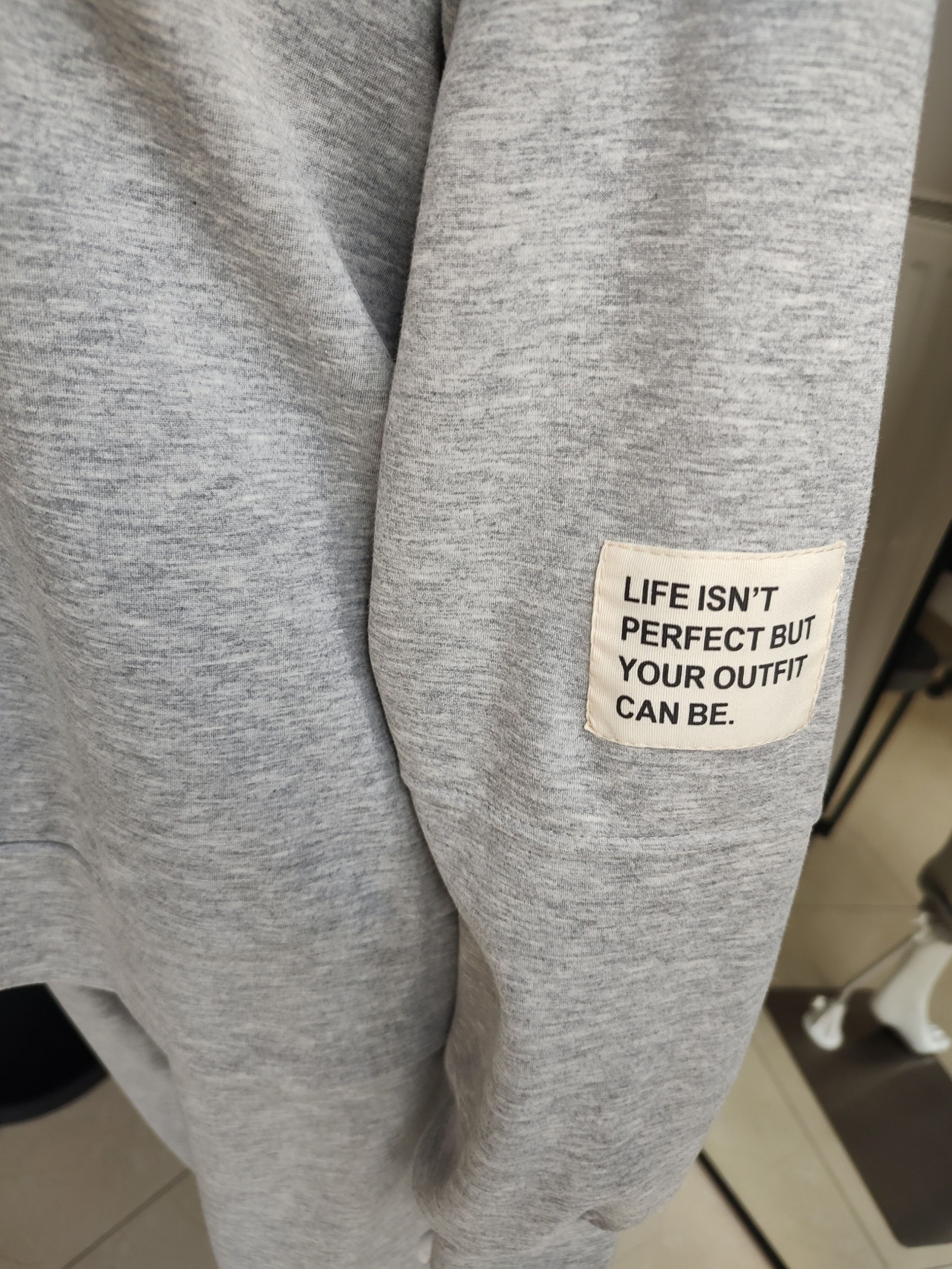 Masełkowy dres oversize - szary One size