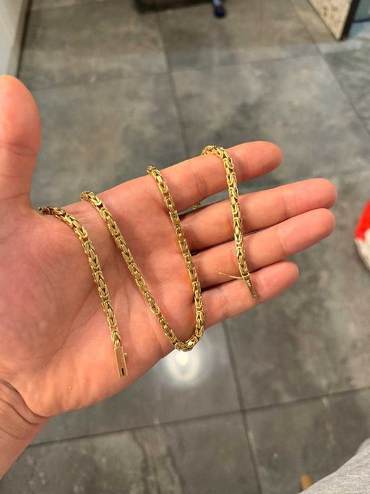 Złoty łańcuszek 585 • 64 g • splot królewski • 330 zł/g • masywny