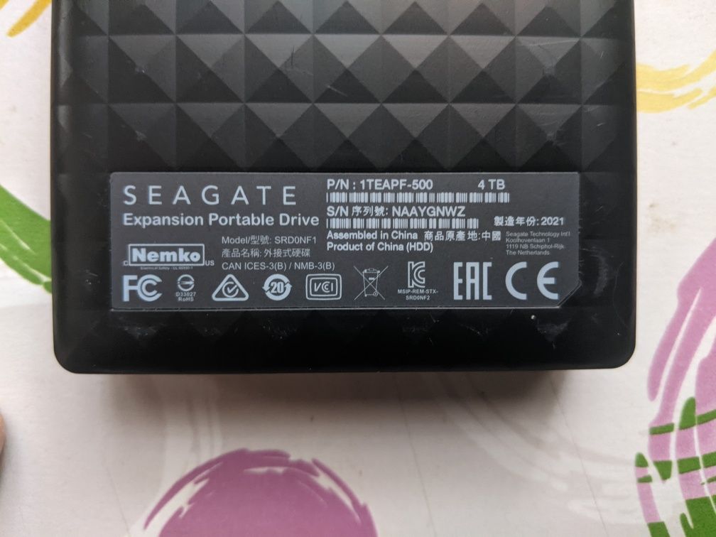 Внешний накопитель HDD SEAGATE Expansion 4 TB состояние Нового СРОЧНО