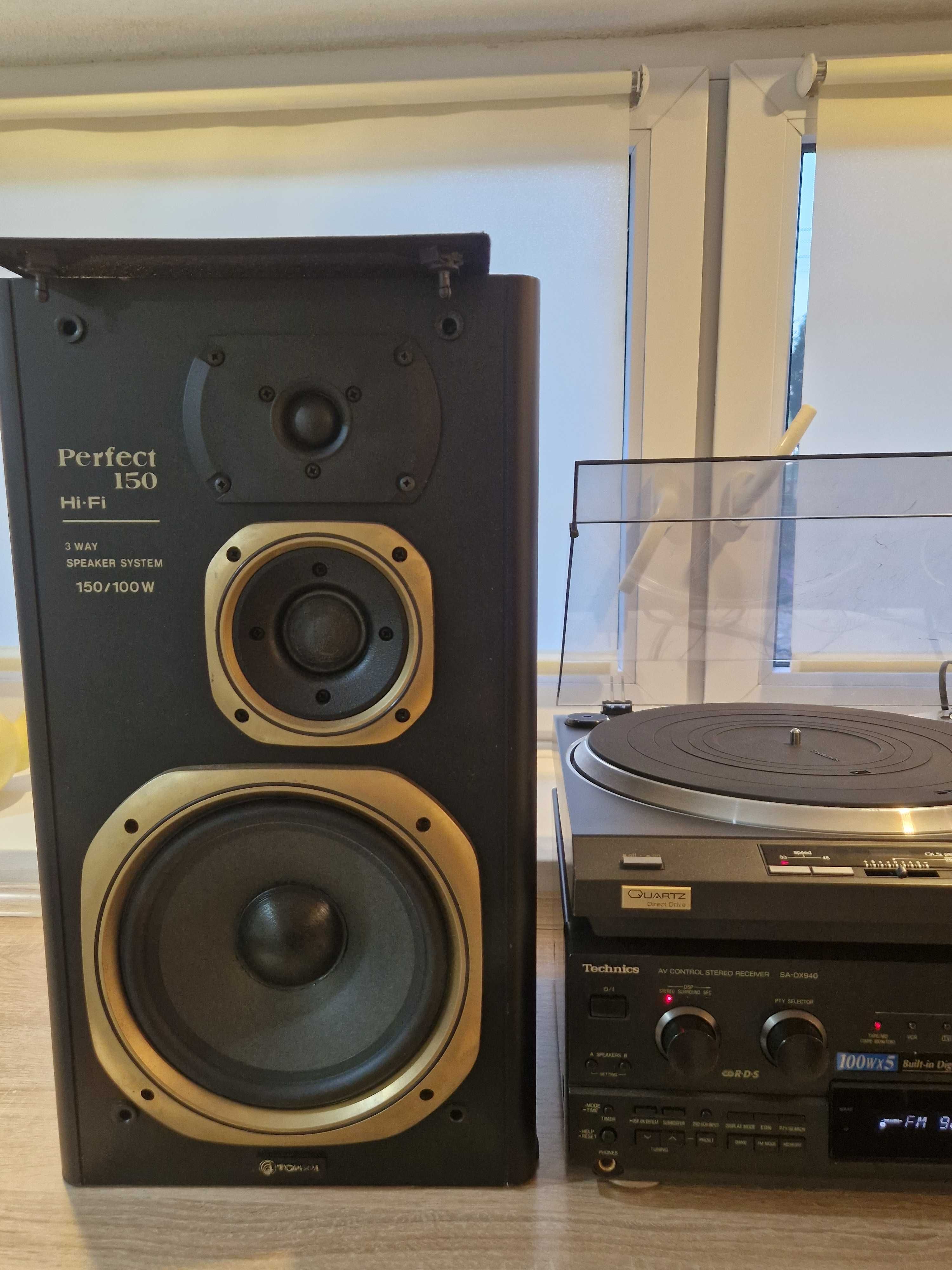 Zestaw  Technics SA DX940  SL QX300 Kolumny Tonsil