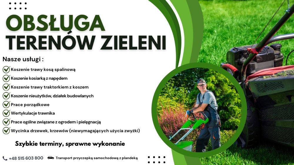 Kompleksowa obsługa terenów zieleni