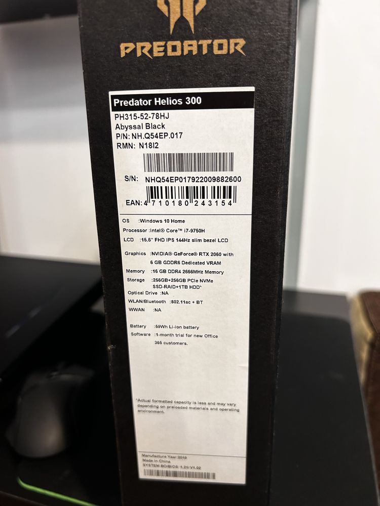Laptop gamingowy Acer Predator HELIOS