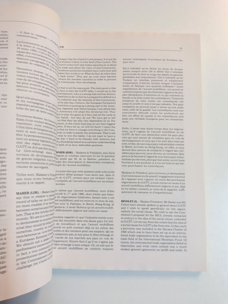 Relato integral das sessões/ Compte rendu in extenso des séances