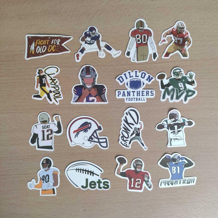 50 Autocolantes Stickers Futebol Americano