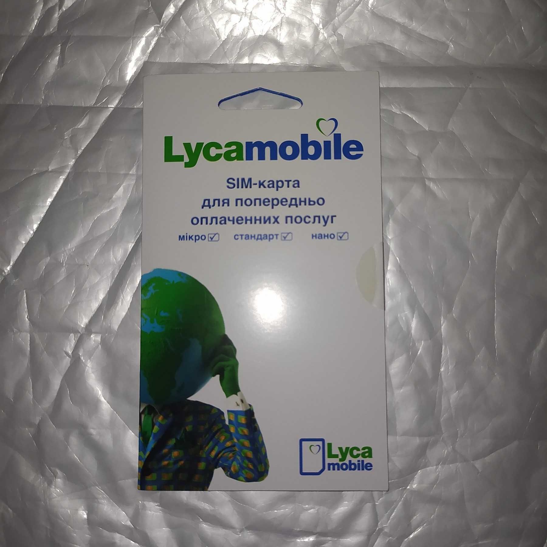 Лайкамобайл Сім-карта Lycamobile Новий стартовий пакет