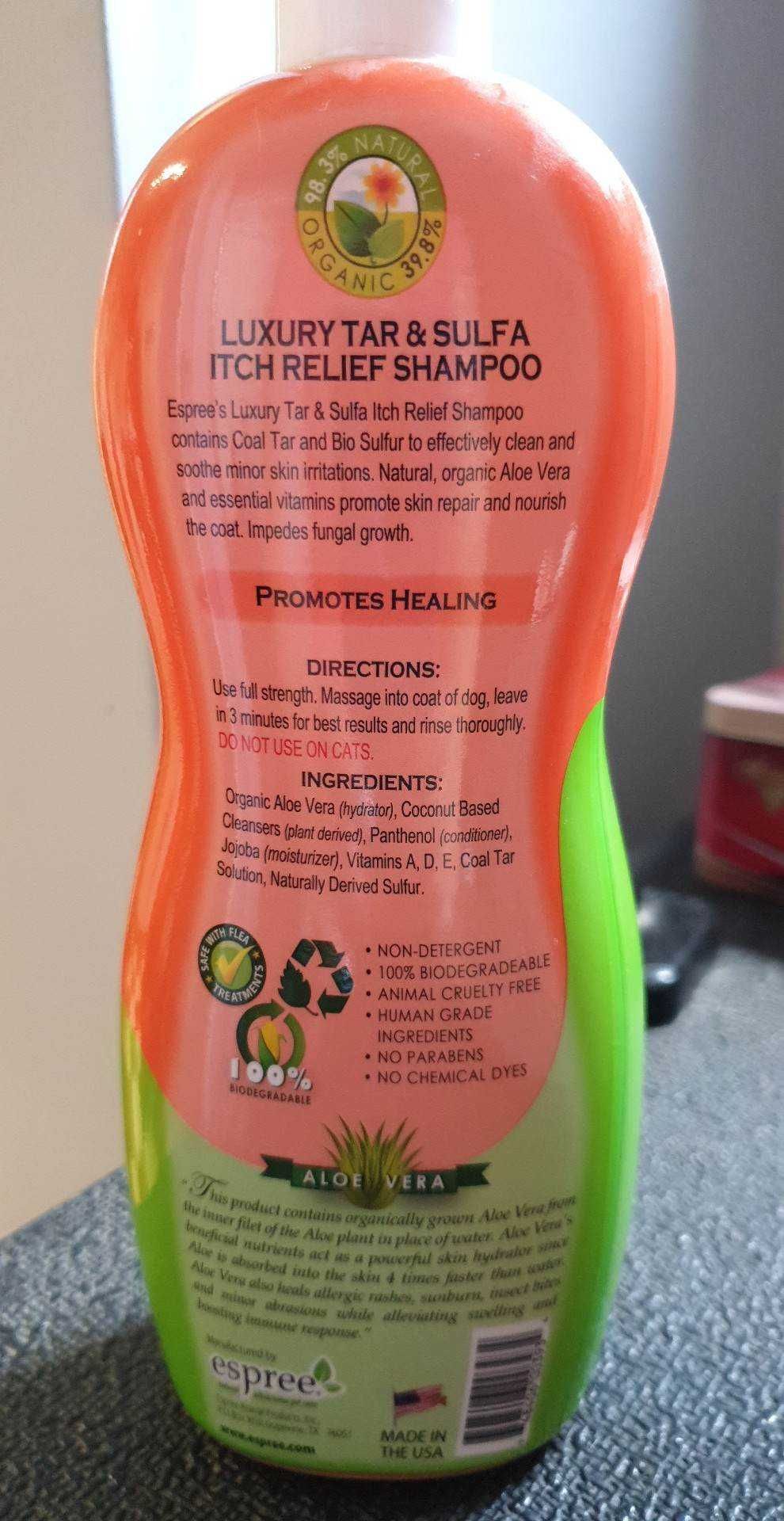 Espree Luxury Tar/Sulfa leczniczy szampon dla psa, zmniejszający świąd