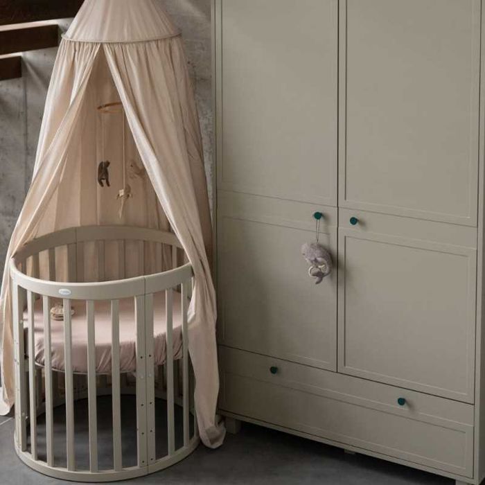 Okrągłe łóżeczko dziecięce Waldin 7w1