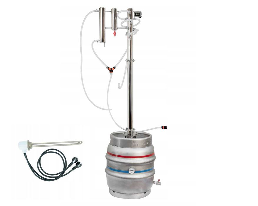 Destylator 100l elektryczny + gaz zimne palce 185cm
