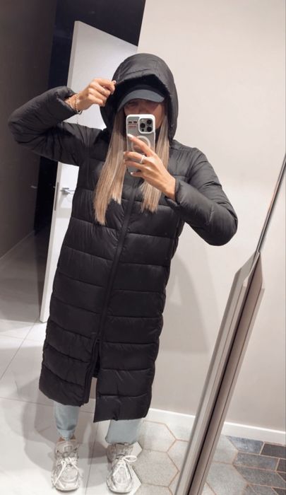 Продам довгий пуховик ZARA ! Xs
