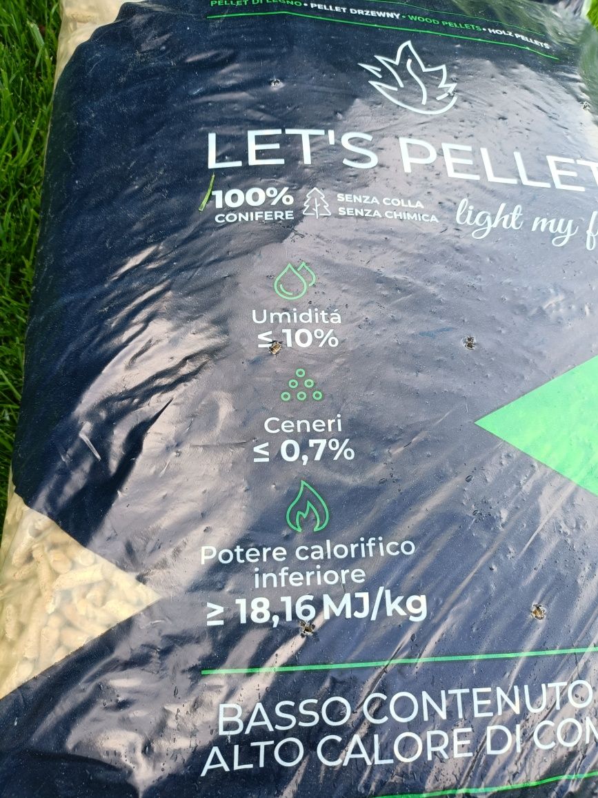 Certyfikowany Pelet Drzewny A1 Let's Pellet 6mm Transport Gratis