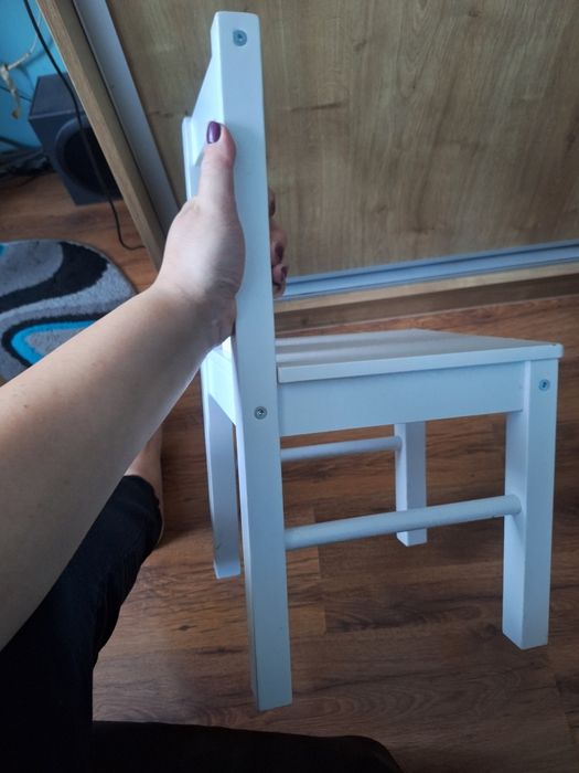 IKEA Kritter białe krzesło krzesełko dla dzieci