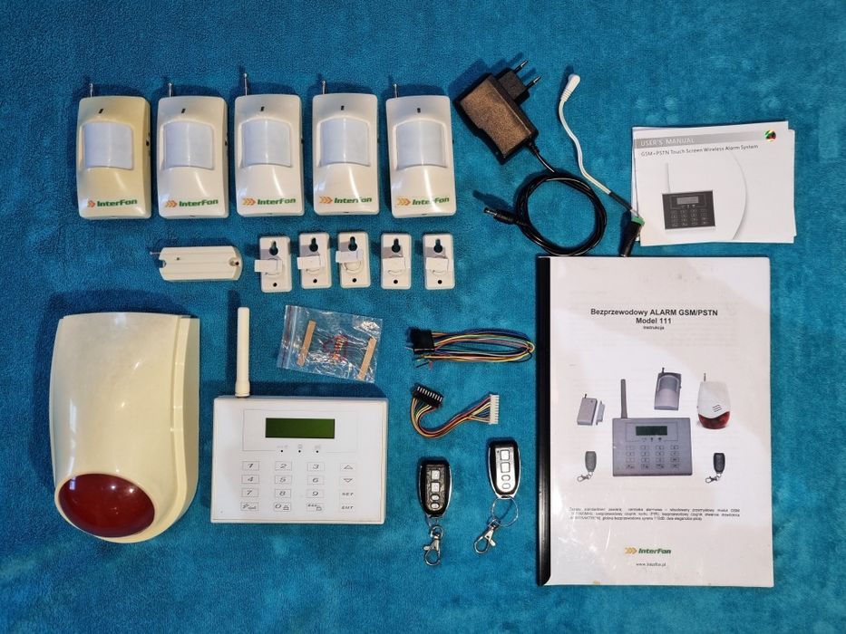 Alarm GSM 12V / 230V (budowa garaż działka)