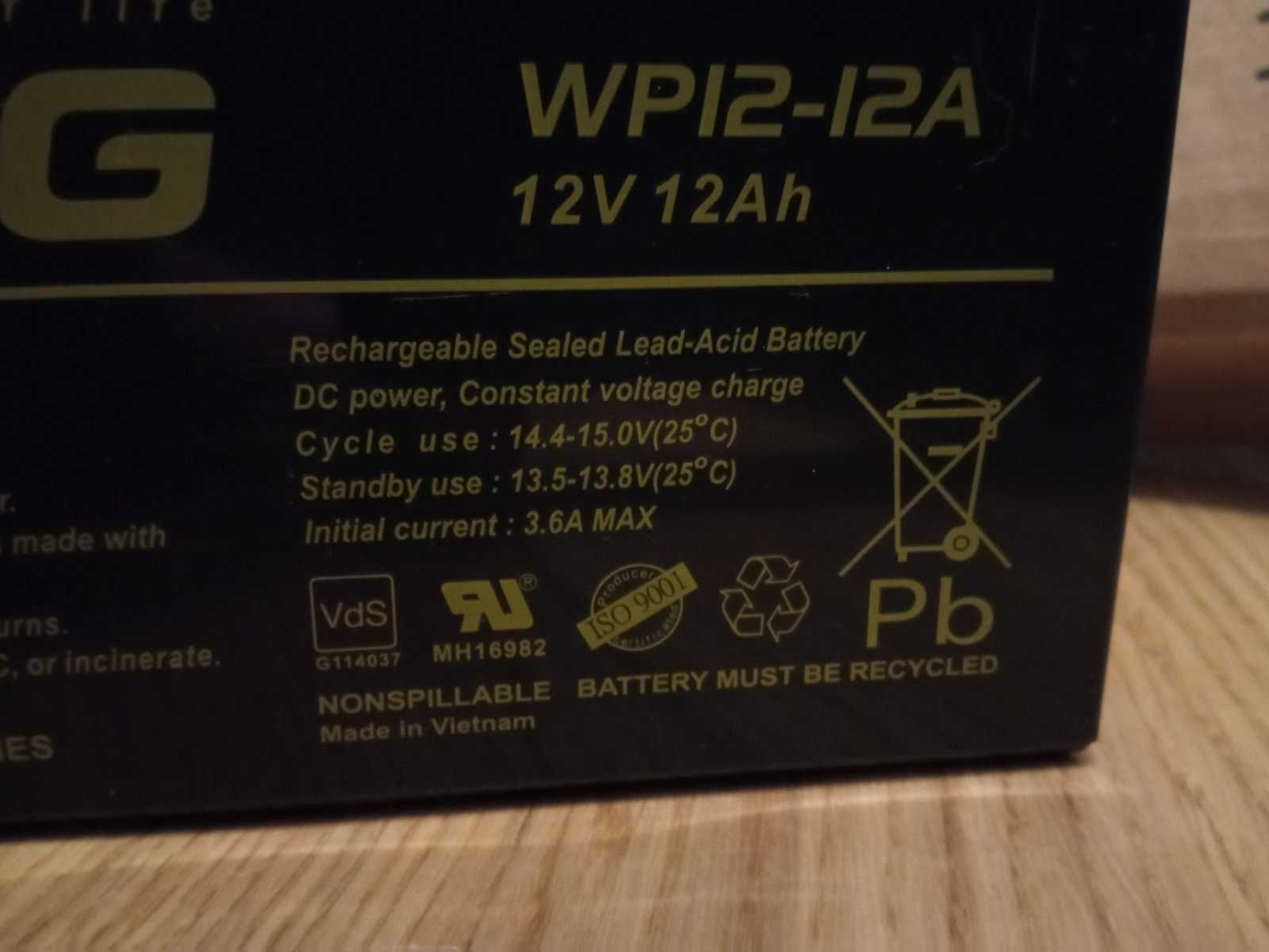 AGM Батарея 12 вольт 12 Ач аккумулятор Новый премиум