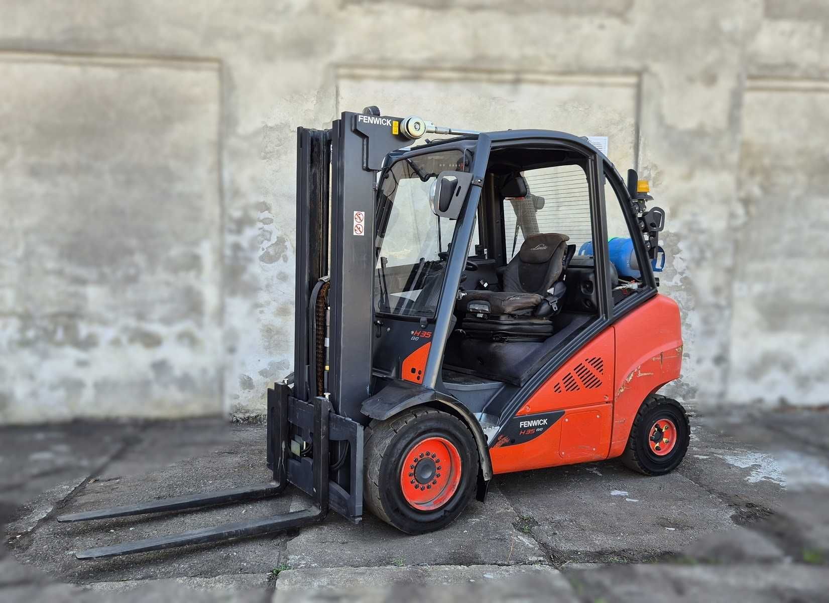 Linde H35 2017r . TRIPLEX z wolnym skokiem , 4 sekcje , wózek widłowy