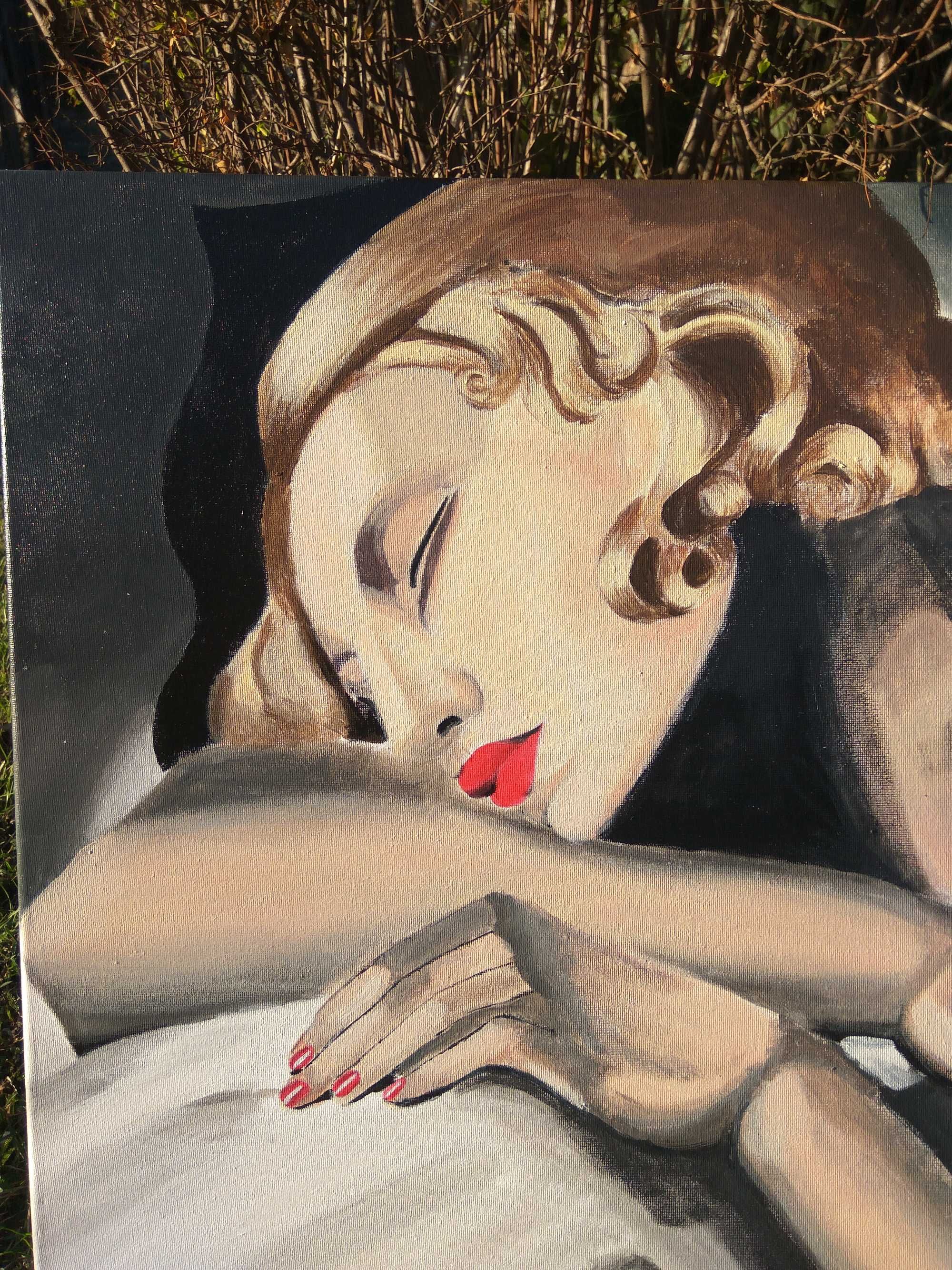 Obraz akryl Tamara Łempicka Śpiąca Kobieta kopia