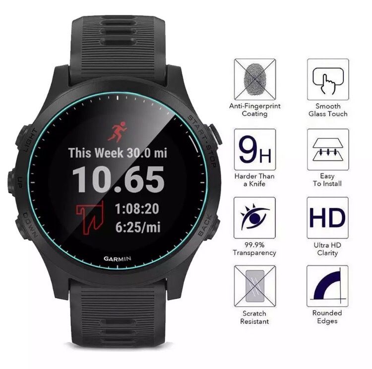 Proteção ecrã em vidro para Garmin 45, 245, 255S, 645, 935, 945 e 955