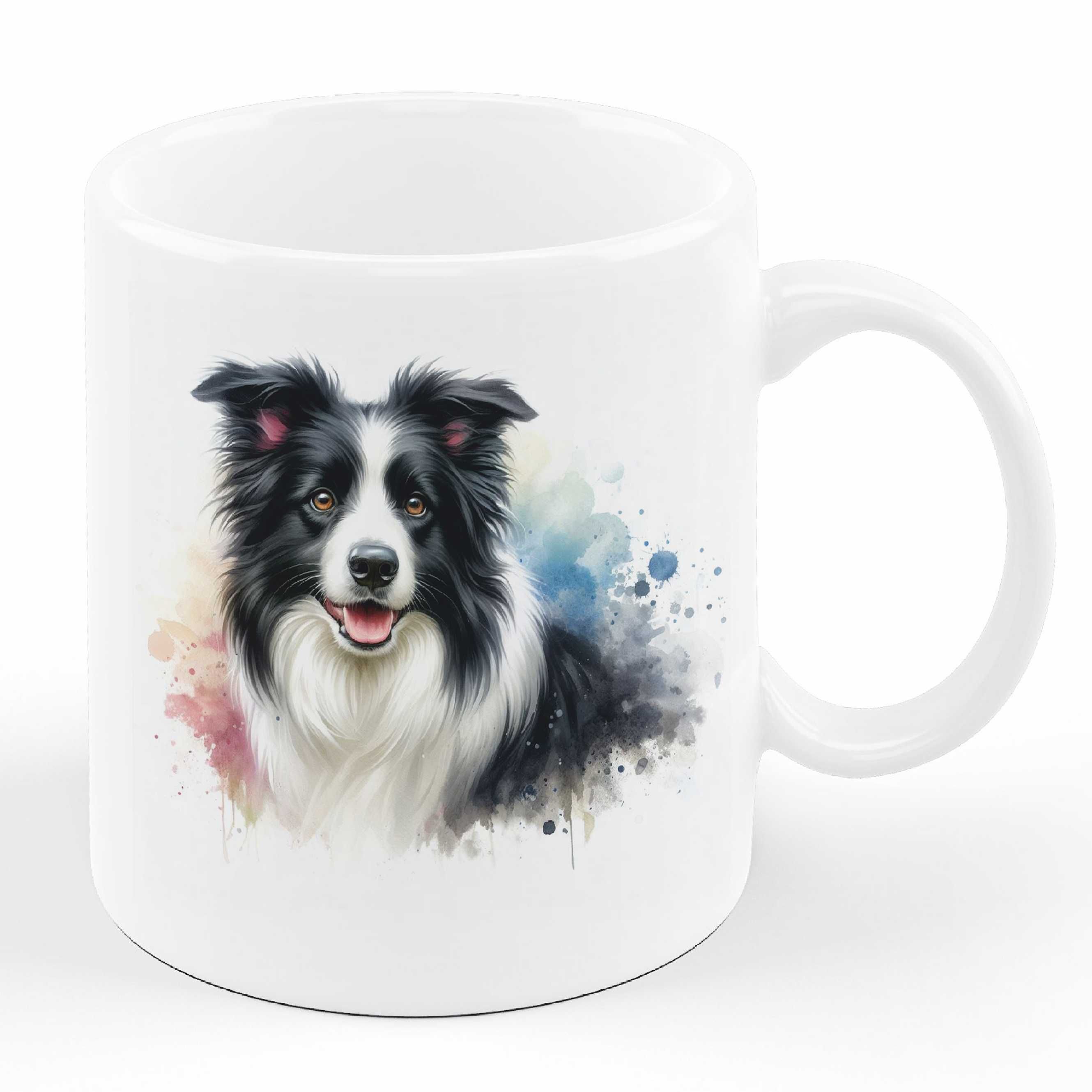 Kubek Pies Border Collie ceramika 330 ml