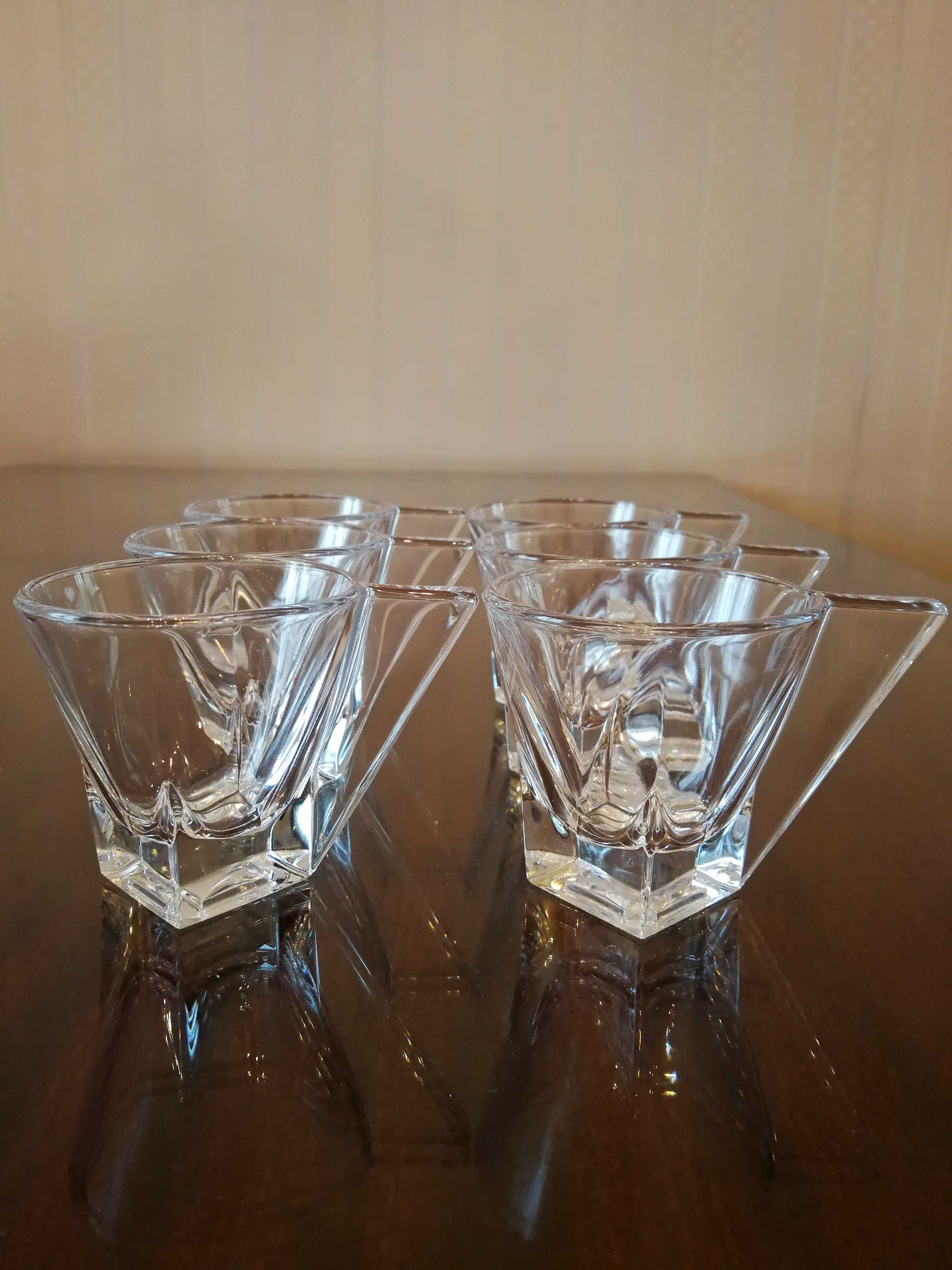 Zestaw 6 sztuk - szklane filiżanki do espresso 70ml, nowe