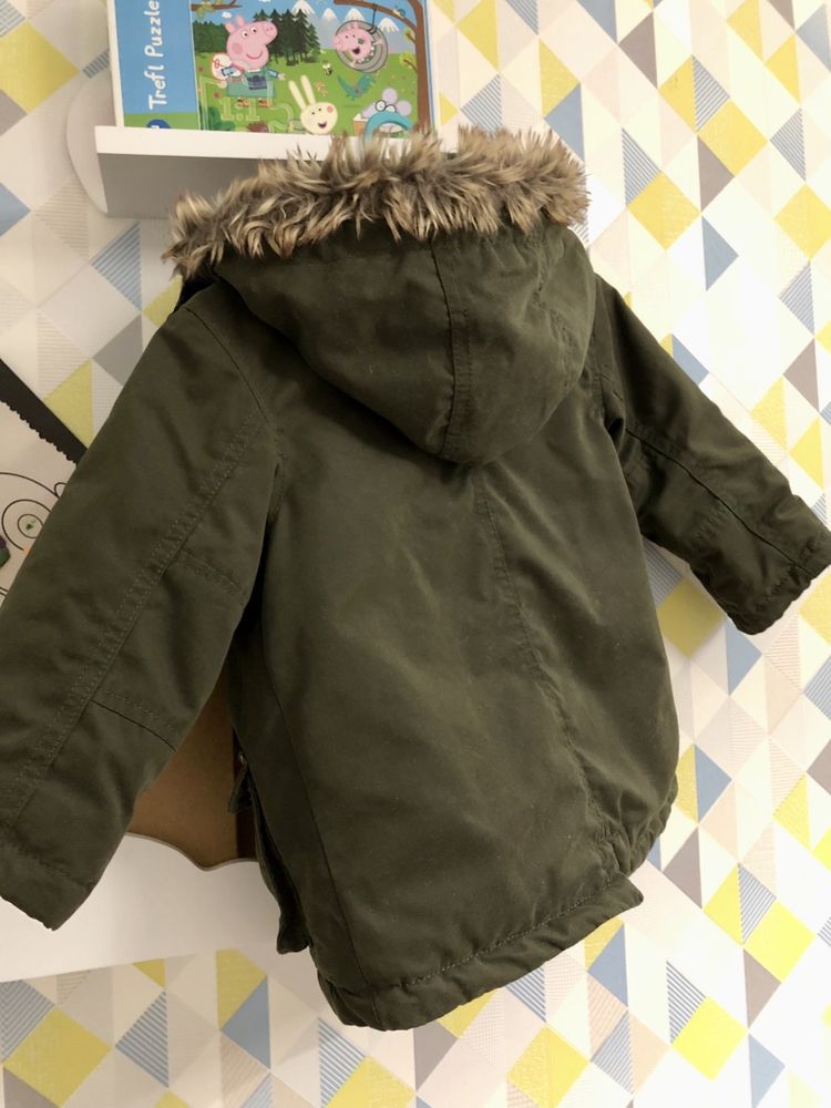 Kurtka zimowa, parka, H&M r. 86 super stan!