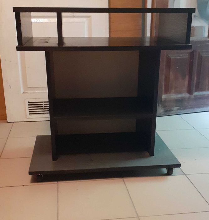 Stolik pod telewizor czarny szafka RTV
