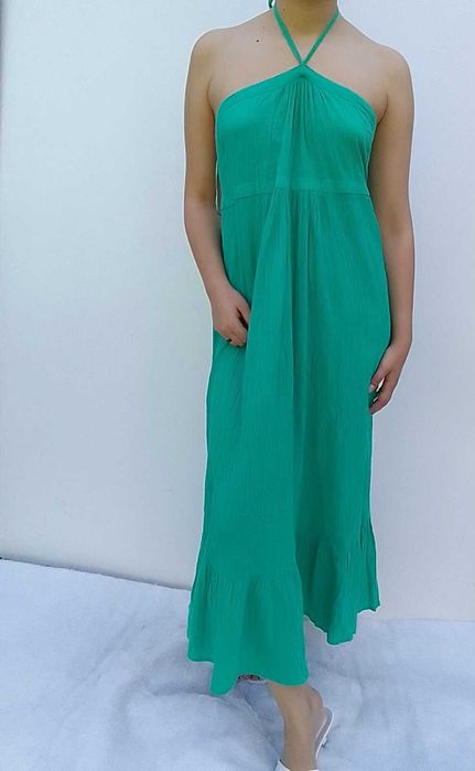 Długa bawełniana muślinowa sukienka 100% bawełna cotton L XL 2XL